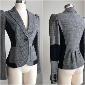 Diane Von Furstenburg Theobald Houndstooth Blazer Jacket